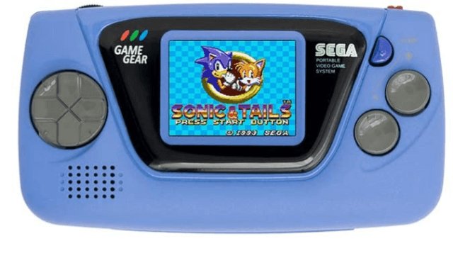 Blue Sega Game Gear box art for Sega Game Gear